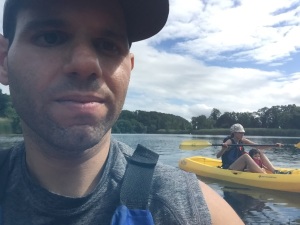 Family kayak trip in the Croton River.