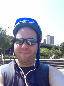 A quick reminder of how I looked on my first bike ride in years.